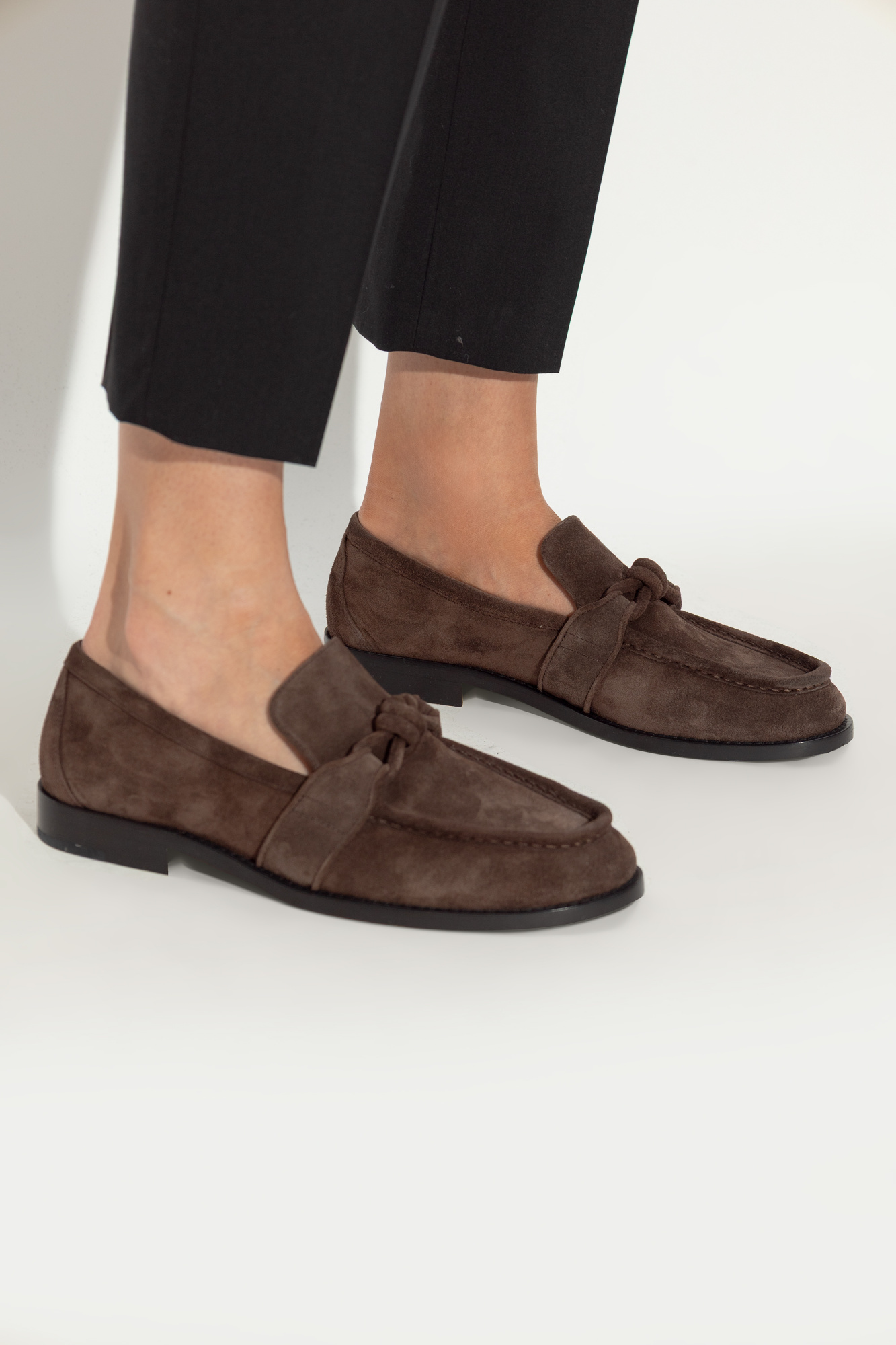 ローファー・オックスフォード Bottega Veneta Dark Brown Suede Astaire Loafers Bottega Veneta Astaire suede loafers Bottega Veneta
